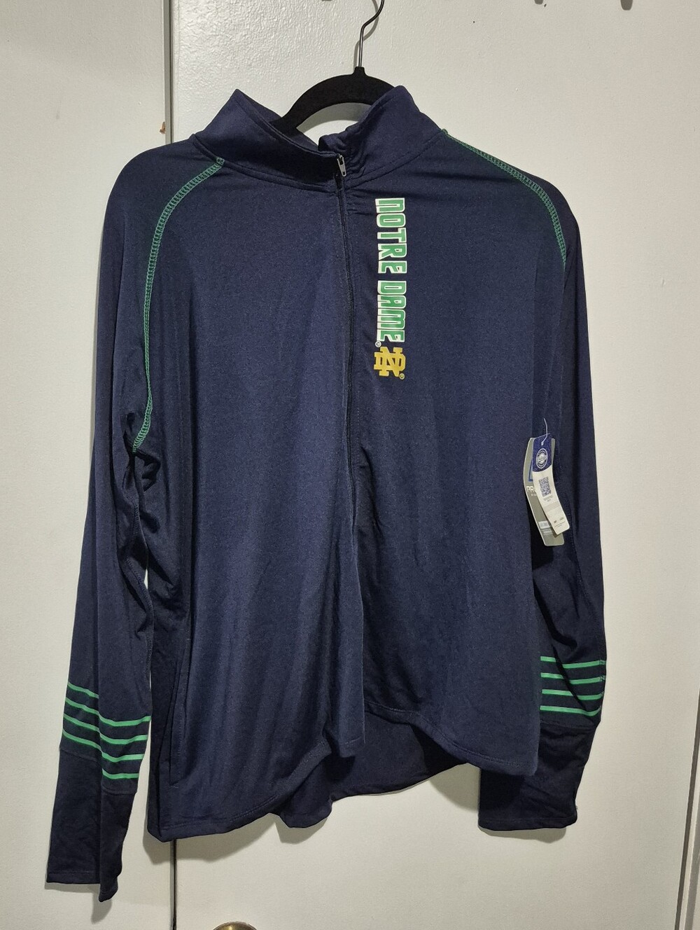 Pro Edge Notre Dame Fighting Irish Women’s 2XL Performance Jacket Blue New